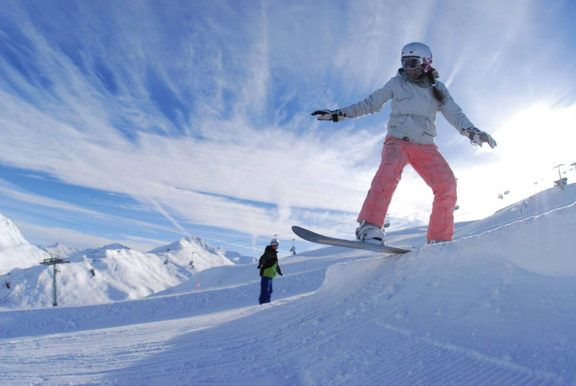 Snowboarden in Livigno