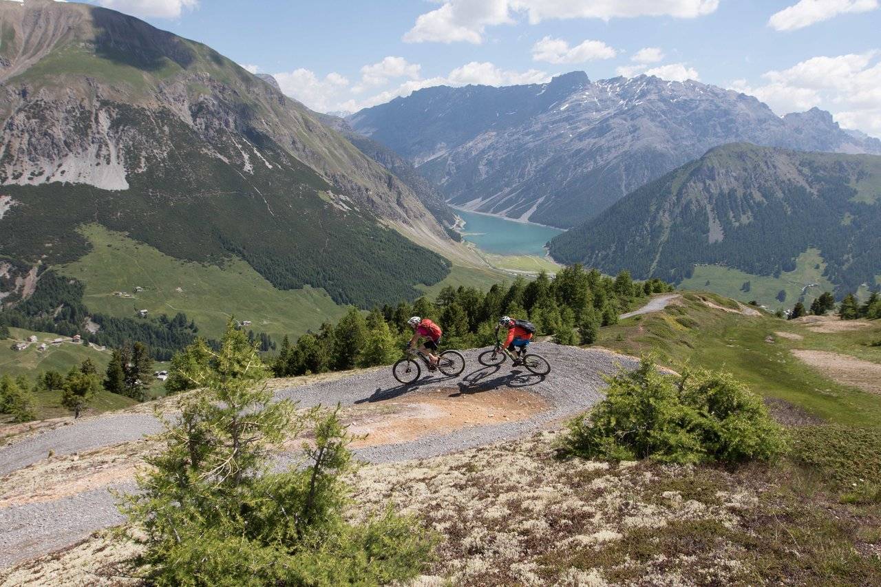 Mountain Bike path in Livigno